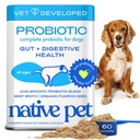 Native Pet Probiotics for Dogs – Dog Probiotic Powder for Gut & Digestive Health, Vet-Formulated 6B CFUs Dog-Specific Probiotic Strains, Supports Stool Quality & Diet Transitions – 60 Scoops
