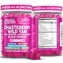 Clean Nutra Menopause Supplements for Women Chastberry Wild Yam Gummies Inositol Black Cohosh Magnesium Red Clover DIM Supplement B6 Magnesium Glycinate Glycine Vitex Hormone Balance Gummy Vitamins