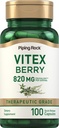 Piping Rock Vitex Chasteberry | 100 Capsules | Supplement for Women | Fruit Extract | Non-GMO, Gluten Free