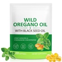 Oil of Oregano Softgels, 120 Count, 2 in 1 6000mg Oil of Oregano with Black Seed Oil 200mg, Non-GMO, Gluten Free