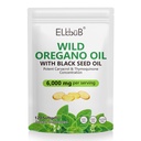 ELBBUB Oil of Oregano with Black Seed Oil - 6000mg Oregano Oil + 200mg Black Seed Oil per Serving, High Carvacrol, Non-GMO, Gluten Free, Easy to Swallow Softgels, 120 Count