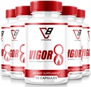 NutraRize (5 Pack) Vigor 8 for Men, Vigor 8 Pills Male Enhancing Formula, Vigor Eight Supplement Capsules Test Boost, Vigor8 Stamina Booster Reviews Horny Goat Weed Tongkat Ali(300 Capsules)