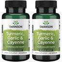 Swanson Full Spectrum Turmeric Garlic & Cayenne 60 Capsules (2 Pack)