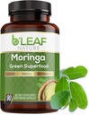B'LEAF N Vitamin Organik Moringa Capsules 1000 mg, 90 Kont - Moringa Capsules with Organic Olefeira Toz for Immune Support, Energy & Balance - Vegan, Non-GMO Supplements for Daily Wellness