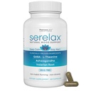 Stress Relief Supplement - Supports Mood & Mental Focus - Feel Calm and Relaxed - Eases Tension & Nervousness - Ashwagandha, GABA, Valerian & L-Theanine - 60 Capsules