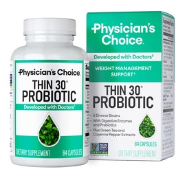 Προβιοτικά Physician's Choice για τη Διαχείριση του Βάρος & το Μπλότινγκ - 6 Probiotic Strains - Πρεβιοτικά - Βασικό συστατικό Καγιέν - Υποστηρίζει Υγεία των Ούρων - Διαχείριση Βάρος για γυναίκες & άνδρες - Πράσινο Τσάι - 84 CT