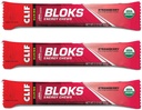 CLIF BLOKS - Ενεργειακά Chews - Φράουλα- μη ΓΤΟ - Φυτικά τρόφιμα - Γρήγορα καύσιμα για την ποδηλασία και την εκτέλεση-εργασία Snack (2.1 πακέτο ουγγιάς, 3 κόμης)