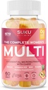 SUKU Vitaminleri - Tamam Women's Multi - Boron, Vitamin K2, B12, A and More for Women Health - Easy to Chew - Non GMO, Gluten Sugar Free - Pineapple & Peach Flavored Gummys, 60