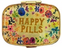 Battery Adapter Convertor for AAA to AA (16PCS)+Cute Pill Case to Hold Vitamins/Tylenol/Fish Oil/Supplements/Meds/Tablet for Purse/Pocket(Happy Pills)
