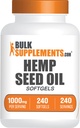 BulkSupplements.com Hemp Seed Oil Softgels - Omega 3 Supplement, Herbal Supplement, Hemp Seed Oil 1000 mg - Gluten Free, 1 Softgel per Service, 240 Count (Pack of 1)