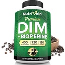 Nutrivein Premium DIM Supplement 400 mg Daily - 120 Servings (120 Capsules): Diindolylmethane for Women and Men - Plus Bioperine - Estrogen Supplement - Menopause and Middle Age Support