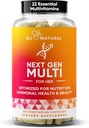 Next Gen Multivitamin για γυναίκες – 22 Βελτιστοποιημένες Βιταμίνες για Ανοσία, Ομορφιά, Εγκέφαλος, Ενέργεια, Οστά και Καρδιά – Βιταμίνη C, D, E, K, Σιδήρου, B6 και DHA - 60 Χορτοφαγικά Μαλακά Καψάκια (Συσκευασία Μαΐου Vary)