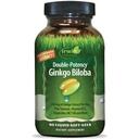 Irwin Naturals Double-Potency Ginkgo Biloba 240mg Extra Strength Brain Health Supplement - Enhance Memory, Mental Focus, Alertness, Concentration & Herbal Energy Booster - 60 Liquid Softgels