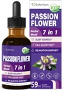 Passion Flower Liquid Drops for Sleep Support, Natural Herbal Formula with Valerian Root Chamomile Extract support Sleep Soundly & Relaxation. Συμπλήρωμα υψηλής βιοδιαθεσιμότητας.2oz