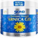 5kind Maximum Strength Arnica Bruise Gel 10.1 Fl Oz - Arnica Gel for Bruising and Swelling - Arnica Montana Gel with High Concentration Extract - Non-Greasy Formula