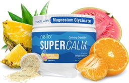 Nello Supercalm σε σκόνη μείγμα ποτών, Τροπική Ταμπερίνη, L Theanine, Ksm-66 Ashwagandha, Μαγνήσιο Γλυκινικό, Βιταμίνη D 3, Συμπληρώματα για χαλάρωση & εστίαση, φυσικό, χωρίς ζάχαρη, μη ΓΤΟ, 30 Srvg