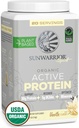 Sunwarrior Organik Bitki Protein Tozu | Vegan Organik Protein Toz BCAA Amino Asits Plus Recovery Minerals & Botanicals | Non-GMO Soy Süt & Gluten Ücretsiz (Vanilla, 20 Hizmet)