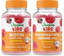 Παιδιά με ζωντανή βιοτίνη + Phosphatidylserine (PS) Kids, Gummies Bundle - Μεγάλη γεύση, συμπλήρωμα βιταμινών, χωρίς γλουτένη, GMO Δωρεάν, Μασώμενο Gummy