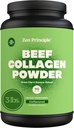 Zen Principles Grass-Fed Agglomerated Hydrolyzed Collagen. 3 lb. Sağlıklı Saç, Cilt ve Ortaklar için Anti-Aging Protein Tozu. Paleo ve Gluten Free, Pasture-Raized Bovine.