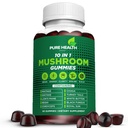 11-in-ONE Mushroom Complex Gummies - 10x Mushroom Supplement W Lions Mane - Nootropic Brain Supplement, Immune Support, All Natural 60 Count Gummies.