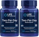 Life Extension Two-Per-Day Multivitamin, Vitamins B, C, D, zinc, Packed with Over 25 Vitamins, Minerals & extracts, Two-Month Supply, Non-GMO, Gluten-Free, 120 Capsules (Pack of 2)