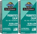 Garden of Life Dr. Formulated Pre,Post & Probiotics Calm 50 Billion CFU Daily 3-in-1 Complete Supplement with Ashwagandha – Mood Support,Digestive & Immune Support,30 Vegetarian Capsules,(Pack of 2)