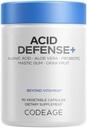 Codeage Acid Defense+ Supplement - Marshmallow Root, DGL Licorice, Aloe Vera, Probiotics, Alginic Acid, Zinc-L-Carnosine, Mastic Gum, Okra Fruit - Digestion Support - Non-GMO - 90 Capsules