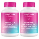 Pink Stork Fertility Bundle for Women | Fertility Support Capsules & Myo-Inositol & D-Chiro Inositol 3.6:1 | Reproductive Health, Hormone Balance & Ovulation Support for Healthy Conception