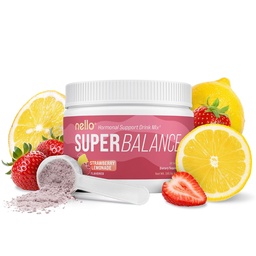 Nello Superbalance Hormonal Support Drink Mix, SRI-81 Shatavari, Myo-Inositol, Rhodiola Rosea, Vitamin C, Magnesium, Theobromine (30 Servings, Strawberry Lemonade)