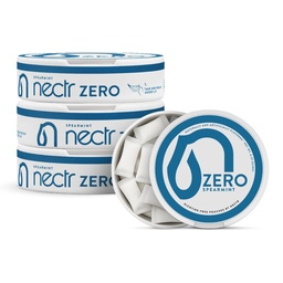 Nectr Energy Zero Pouches - Χωρίς καφεΐνη, χωρίς ζάχαρη, χωρίς θερμίδες, Mini Pouchs για στοματική στερέωση και ανακούφιση από το στρες - 4 Pucks of 20 - Spearmint Flavor