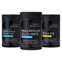 Sports Research® Multivitamins Pack - 160 mg Chelated Magnesium Glycinate + Triple Strength Omega-3 Fish Oil 1250 + Vegan Vitamin D 5000iu & Mk7 Vitamin K 100mcg
