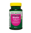 H4U Spring Valley Extra Strength Biotin Plus Keratin Dietary Supplement Tablets for Hair/Skin/Nail Health, 10,000 mcg, 60 Count