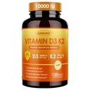 ZEBORA Vitamin D3 K2 - Maximum Strength 10000IU D3 & 100mg K2 as MK-7 - Heart, Bone, Immune Health & Antioxidan Defenses Support - Gluten-Free, Non-GMO, 120 Capsules