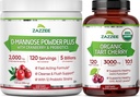 Zazzee Kidney Bladder & Urinary Tract Support Bundle | Organic Tart Cherry Extract Capsules Plus D Mannose with Cranberry Probiotics for Women | Non-GMO Vegan & ISO Lab Tested (120 Servings Each)