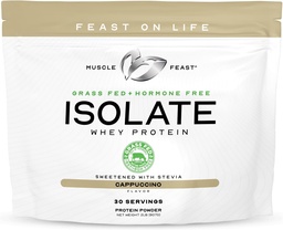Μύες Fast Grass-Fed Whey Protein Isolate, All Natural Hormone Free Pasture Αυξήθηκε, Whey Isolate Protein Powder για άνδρες και γυναίκες, Clean, Gluten-Free, Delicious Isolate Protein - Cappuccino, 2lb