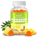 90 Count 1200mg Potassium Chloride Gummies,Sugar Free Electrolyte Balance Gummies,Muscle Relief & Heart Health Potassium Supplement for Adults Women Men