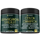 Herbpy Bundle 5in1 Ashwagandha Shilajit & 6in1 Premium Ceylon Cinnamon Supplements