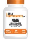BulkSupplements.com NMN Capsules - Gluten Free, 1 Capsule per Serving (500mg), 60 Count