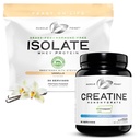 Muscle Feast Creatine + Isolate Bundle: 1 Creatine Powder (Unflavored, 2lb) + 1 Whey Protein Isolate (Vanilla, 2lb) | Premium Supplements, Vegetarian, Gluten Free
