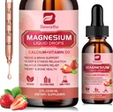Magnezyum Liquid Drop, Magnezyum Glycinate Supplement Kompleksi ile Magnezyum Taurate, Citrate, Kalsiyum, Potasyum, Vitamin, çinko - Rahatlama, Enerji ve Bowel Sağlık