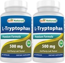 Best Naturals L-Tryptophan 500 mg 60 Capsules (60 Count (Pack of 2))