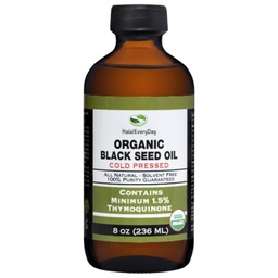 Organic Black Seed Oil - USDA Certified Cold Pressed Glass Bottle Πάνω από 1,5% Thymoquinone 3X αντοχή Turkish Black Cumin Nigella Sativa non-GMO 100% Pure Blackseed Oil (8oz Glass Bottle)
