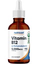 Nutricost Organic Vitamin B12 (Methylcobalamin) Liquid Drops (5,000mcg) 3.8 Fl. Oz - USDA Organic, OTCO Certified, Vegetarian-Friendly, GMO-Free, Gluten-Free, 115 Servings