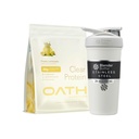 OATH NUTRITION Clear Whey Protein Powder and Insulated Shaker Bottle, Frosty Lemonade, 20g Complete Protein per Serving, Insulated Stainless Steel Water Bottle with Wire Whisk, 24-Ounce, White