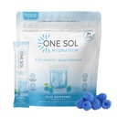 One Sol BCAA & Electrolyte Powder for Hydration & Energy, All-Natural Formula, 100% Vegan, Non-GMO, Gluten Free & Soy-Free, Promotes Muscle Growth & Recovery, Natural Blue Raspberry Flavor