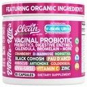 Clean Nutra Vaginal Probiotics for Women + Prebiotics Digestive Enzymes Bromelain Cranberry D Mannose Horsetail Black Cohosh Artichoke Hibiscus Flowers Probiotic for Digestive Health 90 Vegan Capsules