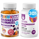 DR. MORITZ Kids Magnesium Gummies Orange Flavor (60 Count, 1 Pack) and 200 mg Calm Magnesium Gummies for Women & Men, Raspberry Flavor (60 Count, 1 Pack) - No Added Sugar & Non-GMO