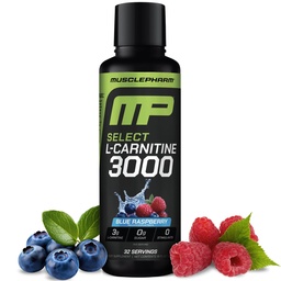 Μύες Pharm L-καρνιτίνη 3000, το Ultimate Liquid L Carnitine συμπλήρωμα για την υψηλή απόδοση, υποστηρίζει Μεταβολισμός, ενυδάτωση & ενέργεια, Zero ζάχαρη, χαμηλές θερμίδες, Μπλε γεύση σμέουρων, 32 εξυπηρετούν