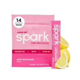 AdvoCare Spark Vitamin & Amino Acid συμπλήρωμα - Focus & Energy Drink Powder Mix with Vitamin A, B-6, C & E - Περιλαμβάνει επίσης L-καρνιτίνη & L-Τυροσίνη - ροζ λεμονάδα, 14 Stick συσκευασίες