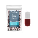 PureCaps USA - Empty Gelatin Capsules Size 00| 1,000 Joined Pills| Scarlet Red/White| Non-GMO Certified | SLS, Gluten, Preservative Free
